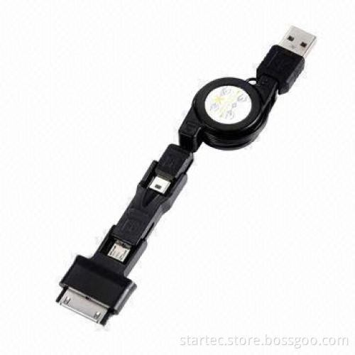 3-in-1 Cable for iPad/Galaxy, Mini Size and Easy-to-take